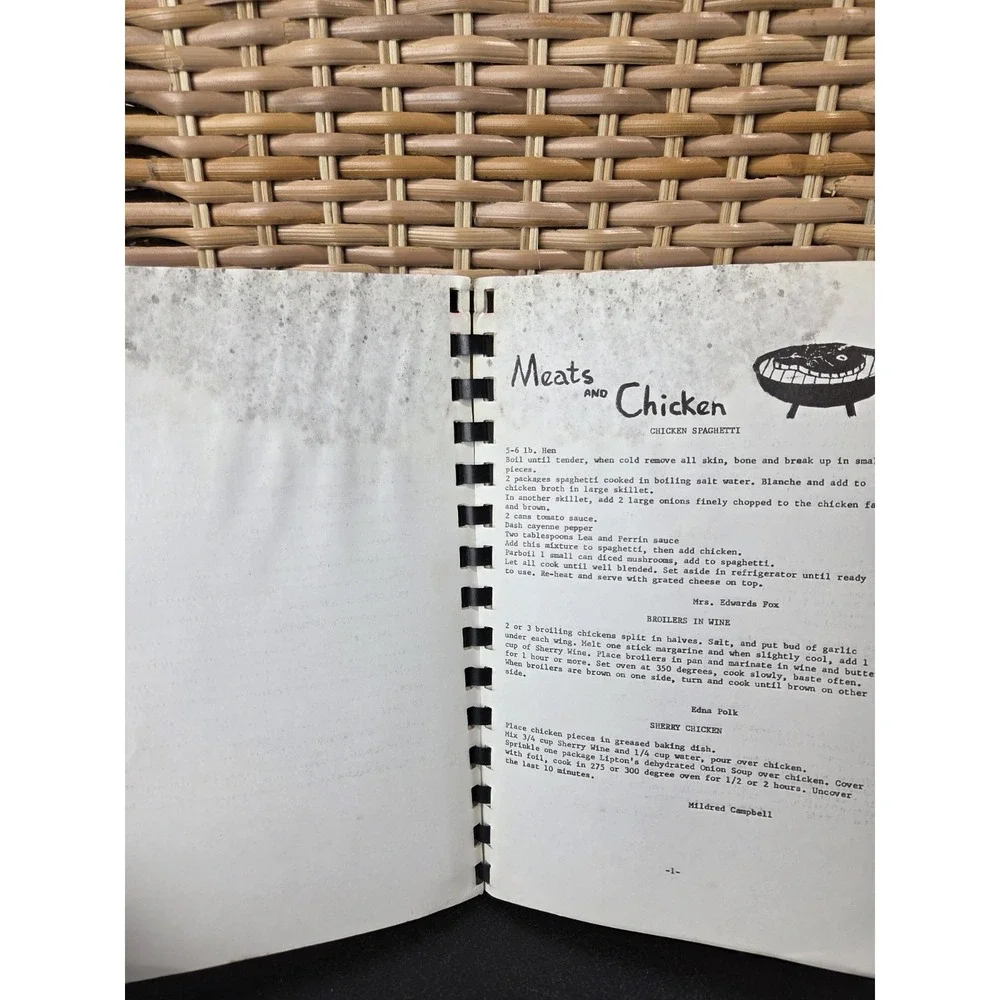 Church Of The Advent, Episcopal Cookbook Nashville,‎ Tennessee 1959 Spiral